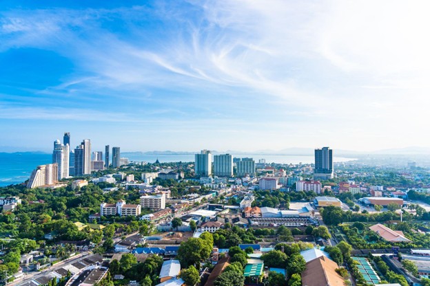 Pattaya skyline showing established condominiums and continuing property development in 2026.